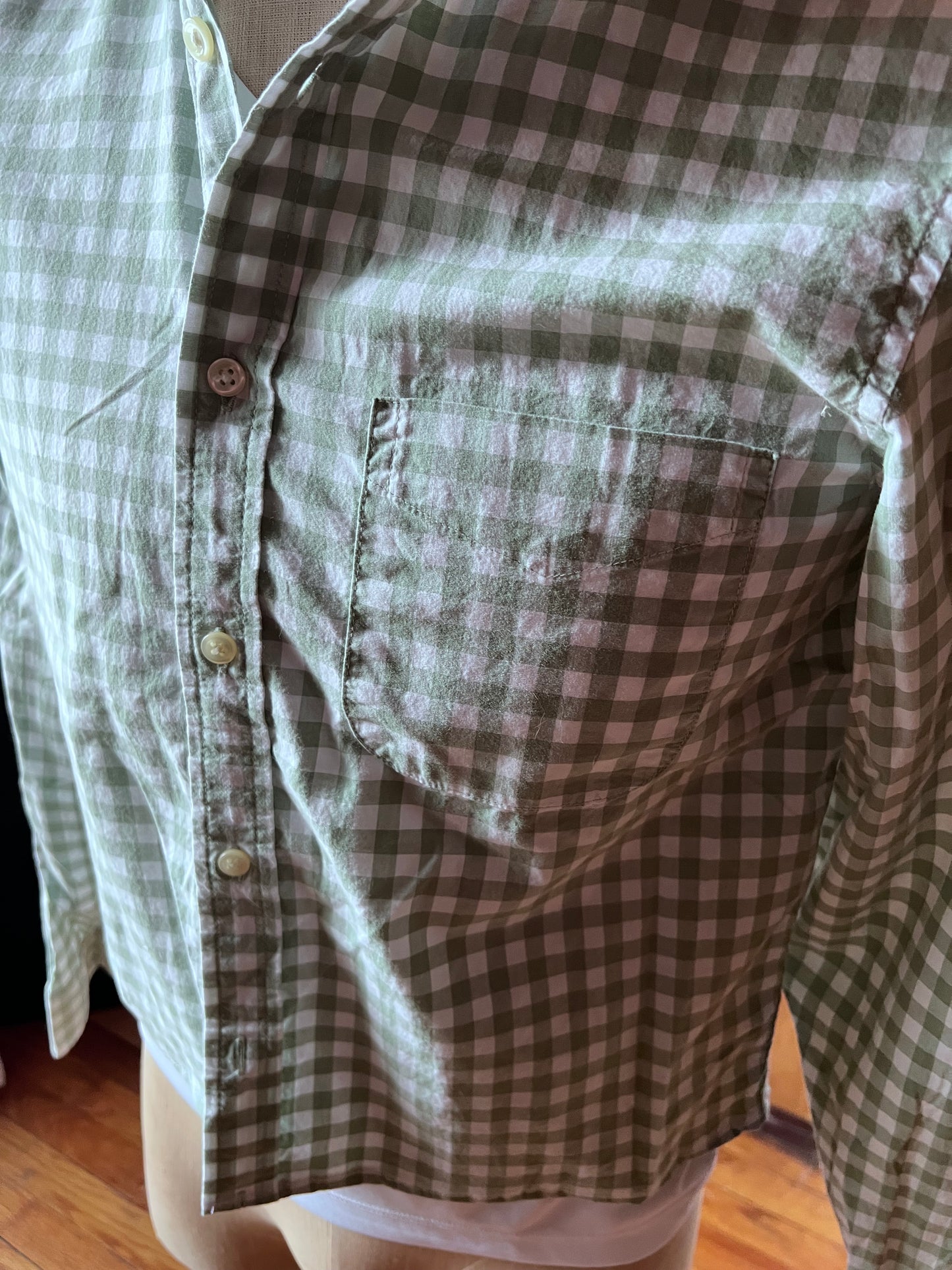 Upcycled Men's Shirt Made for Feminine Style and One of a Kind Sophistication - Old Navy