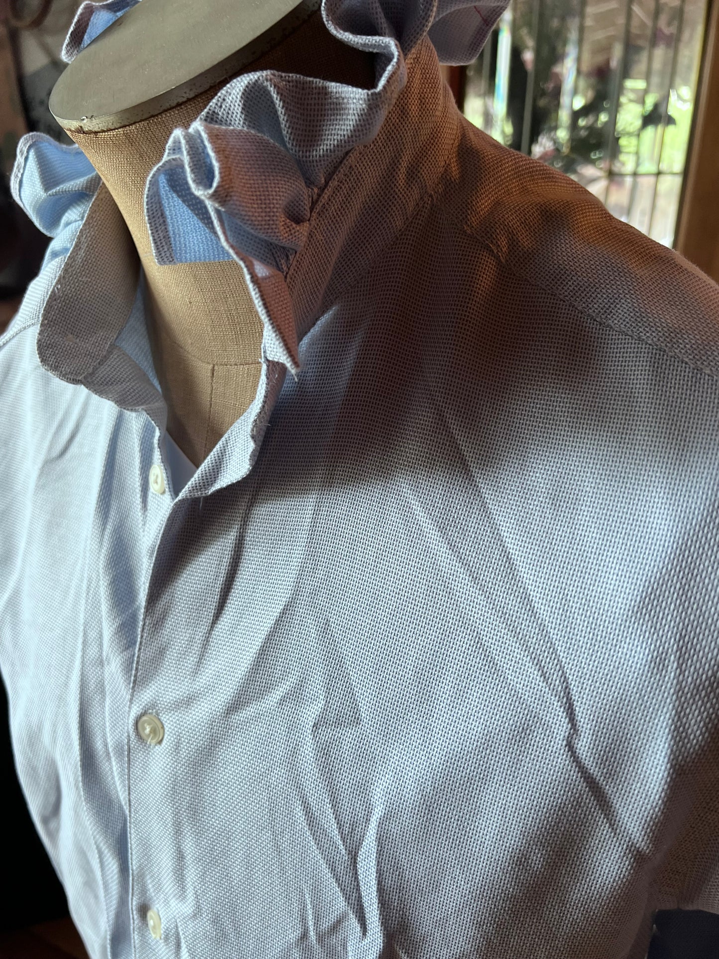 Upcycled Men's Shirt Made for Feminine Style and One of a Kind Sophistication - Zara