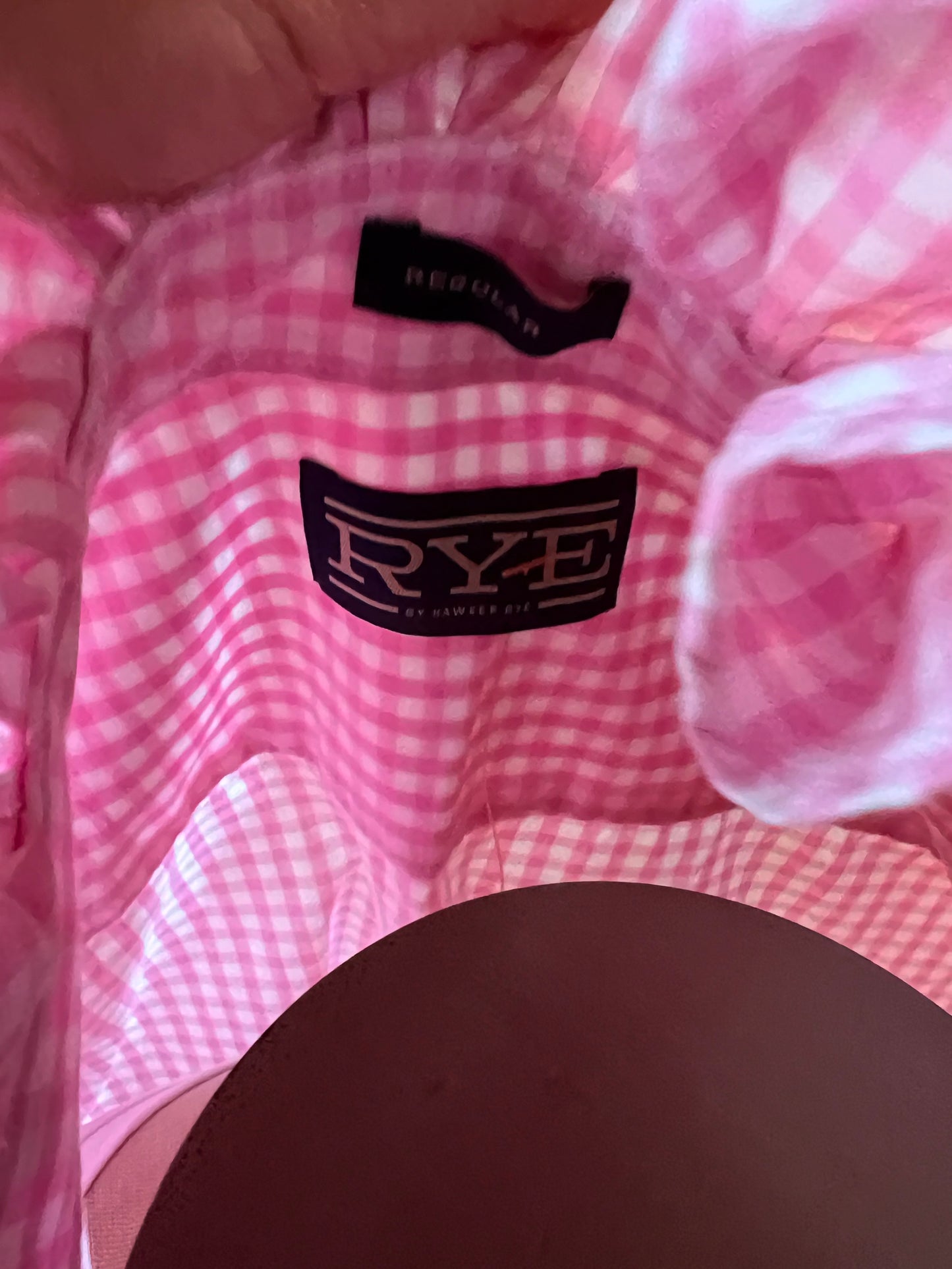 Upcycled Men's Shirt Made for Feminine Style and One of a Kind Sophistication - Pink gingham