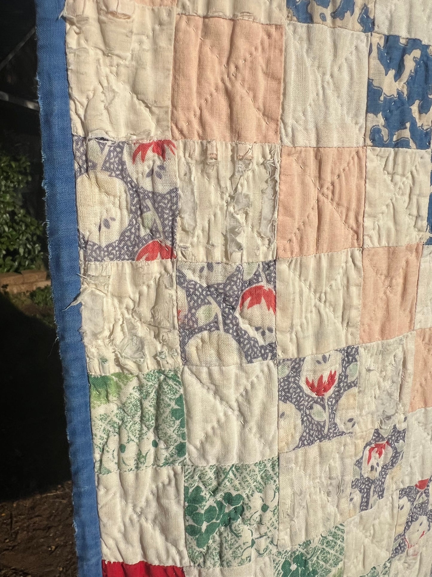Stunning Postage Stamp Triple Irish Chain style Vintage quilt