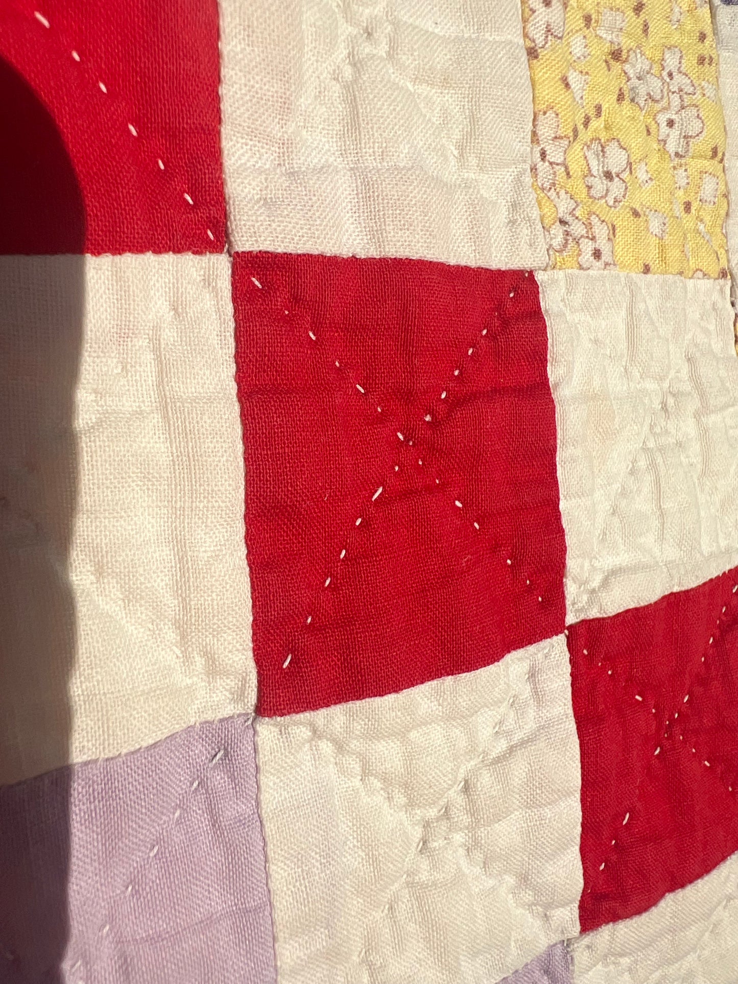 Stunning Postage Stamp Triple Irish Chain style Vintage quilt