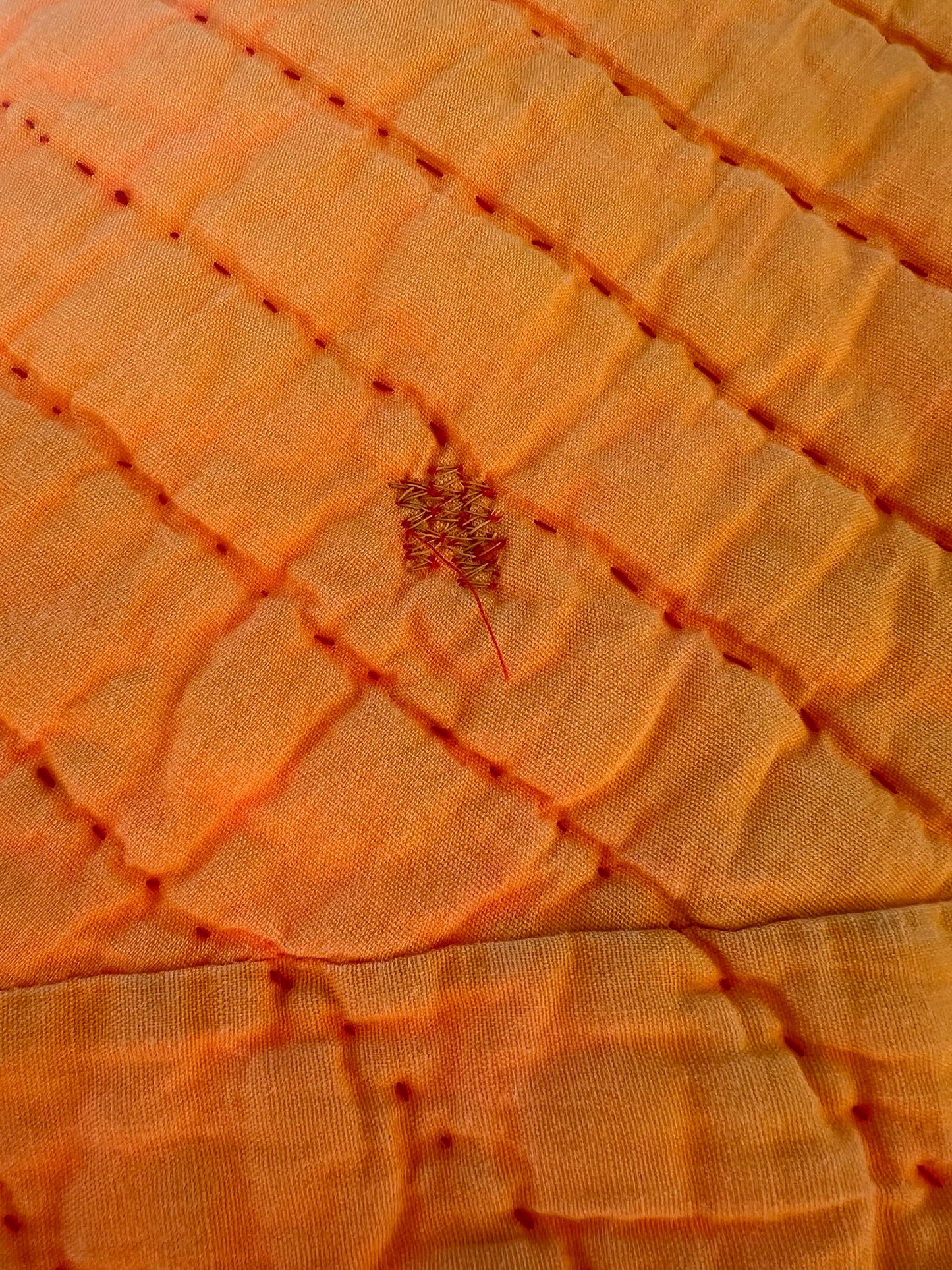 Speechless! Cheddar & Red Lone Star Vintage Quilt | CA 1930's