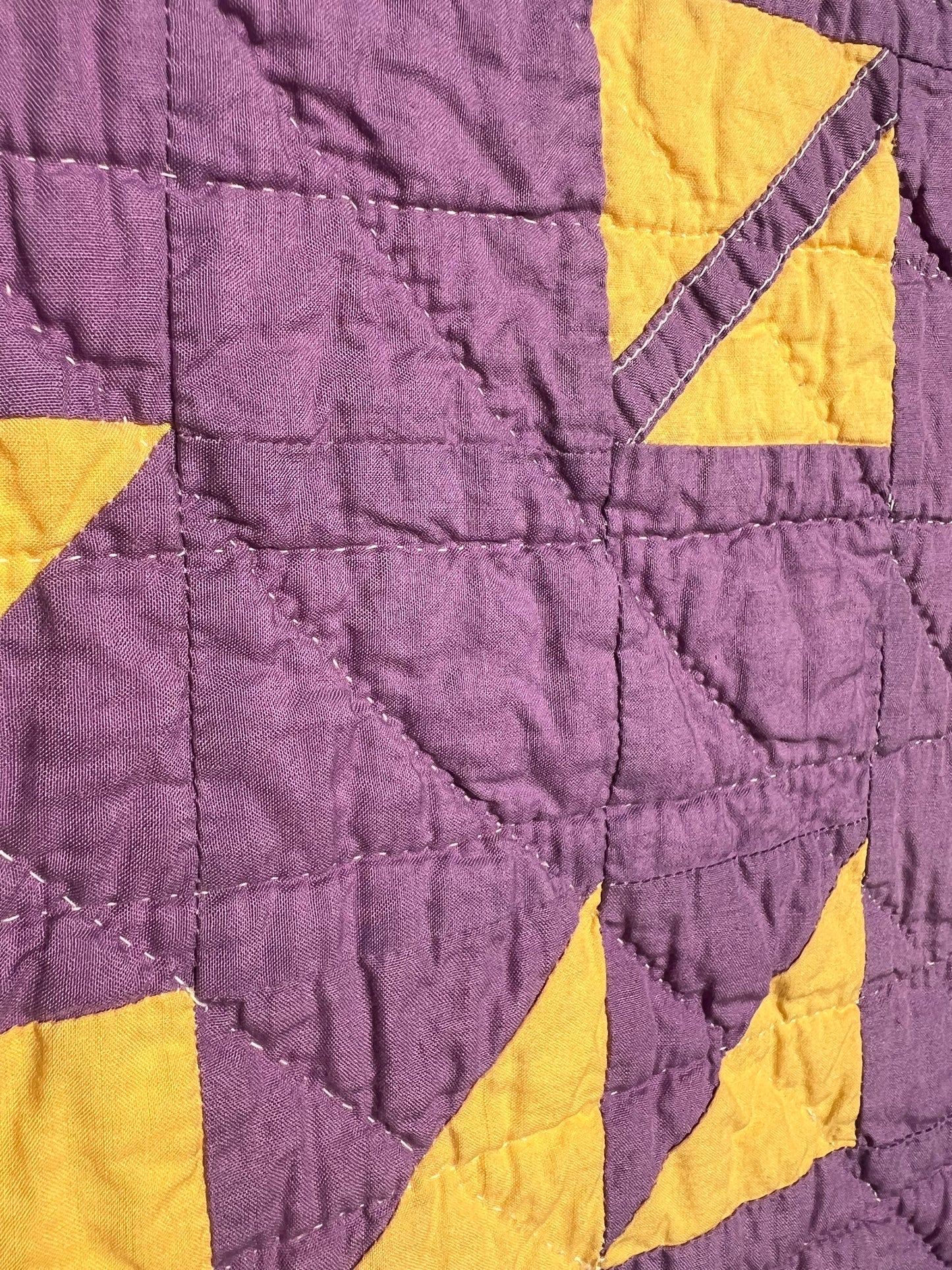 Strking and Bold Maple Leaf Vintage Hand Stitched Quilt