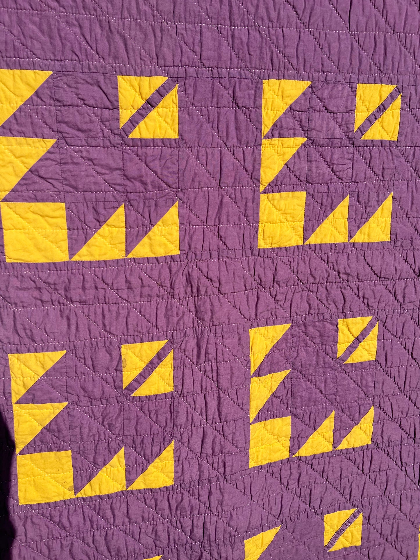 Strking and Bold Maple Leaf Vintage Hand Stitched Quilt